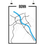 Stadtgebiet Bonn - Poster Din A3 (hoch)