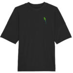 Halsbandsittich - Organic Oversize Shirt (Stick)